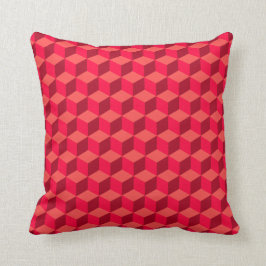 Cojín Decorativo Rojo cubicado