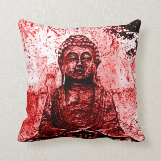 Cojín decorativo rojo de la felpa de Nouveau del