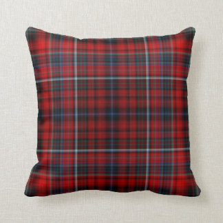 Cojín decorativo rojo de la tela escocesa