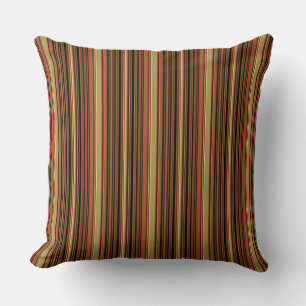 Cojín Decorativo Rojo De Oro Y Negro