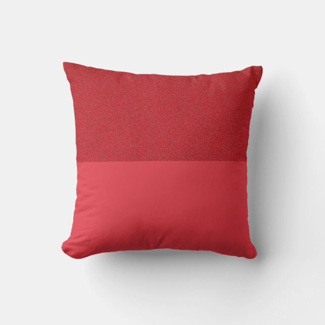 Cojín decorativo rojo de tomate de textura superio (Anverso)