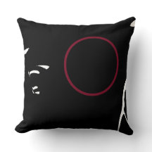 Cojín decorativo rojo del círculo