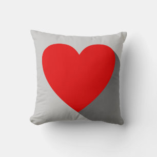 Cojín decorativo rojo del corazón