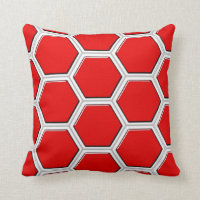 Cojín decorativo rojo del modelo de la colmena