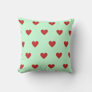 Cojín Decorativo Rojo Elegante Corazón de Moda Romántica Moderna y