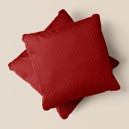 Cojín Decorativo Rojo En Tiras Rojas Simple Y Acento De Moda