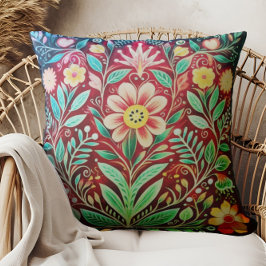 Cojín decorativo Rojo Florido