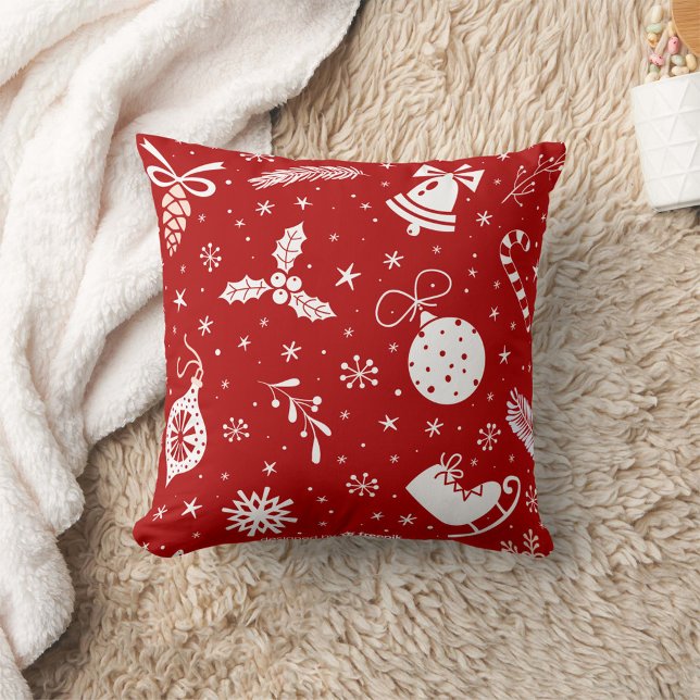 Cojín decorativo Rojo navidades (Red Christmas Throw Pillow!)