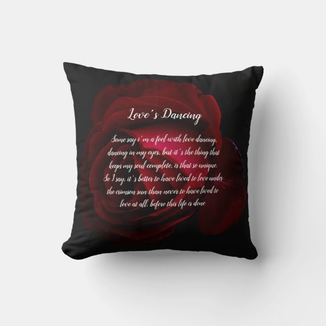 Cojín Decorativo Rojo, negro, rojo y rosa (Anverso)