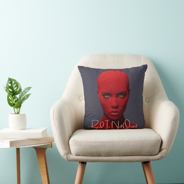 Cojín Decorativo Rojo No Es Silencio (Silla)