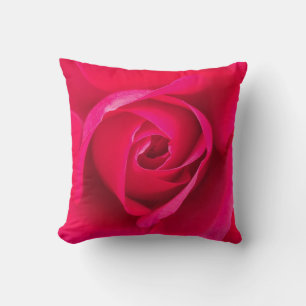 Cojín Decorativo Rojo Romántico Rosa Rosa v2