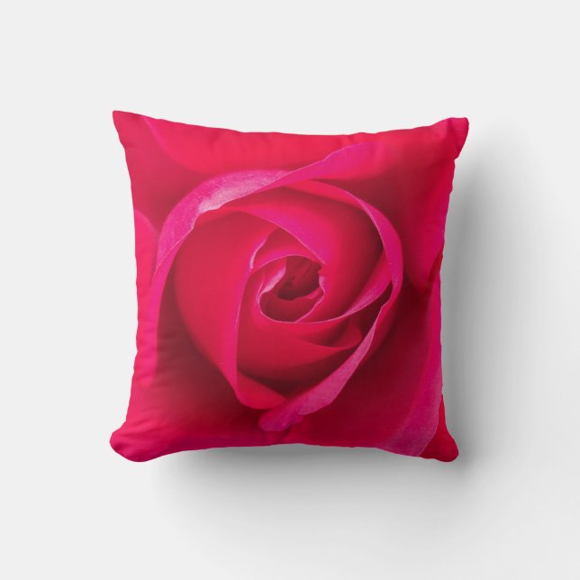 Cojín Decorativo Rojo Romántico Rosa Rosa v2 (Anverso)