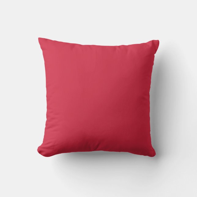 Cojín Decorativo Rojo sólido del corazón encallado (Anverso)