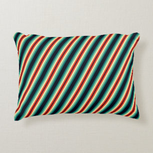 Cojín Decorativo Rojo verde azul Verde azulado amarillo