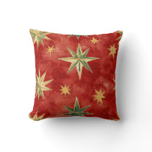 Rojo Verde Dorado Estrellas Navidad