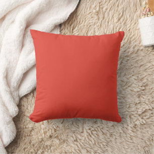 Cojín Decorativo Rojo Vermellón Otoño Temporada Color Sólido