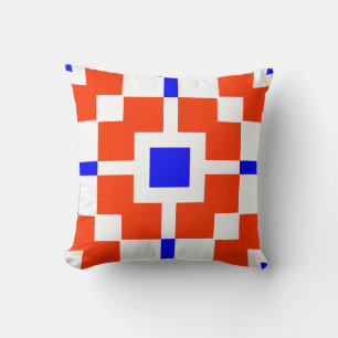 Cojín Decorativo Rojo y Azul, es Sajonia