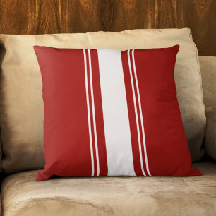 Cojín Decorativo Rojo y Blanco