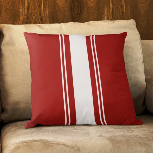 Cojín Decorativo Rojo y Blanco (Subido por el creador)