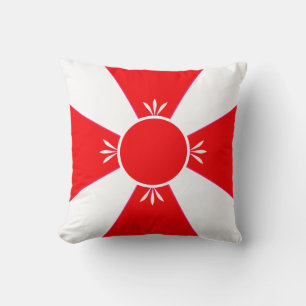 Cojín Decorativo Rojo y Blanco Elegante