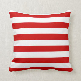 Cojín Decorativo Rojo y blanco rayado