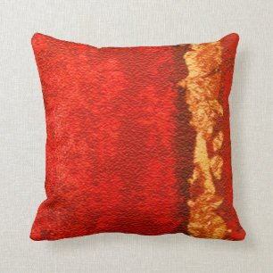 Cojín Decorativo Rojo y extracto del oro