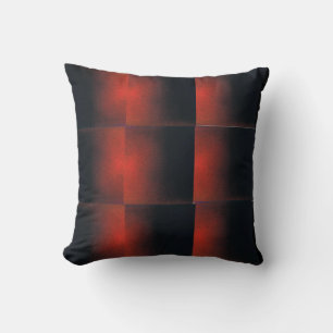 Cojín decorativo rojo y negro