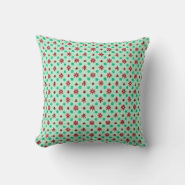 Cojín Decorativo Rojo y Verde Vintage