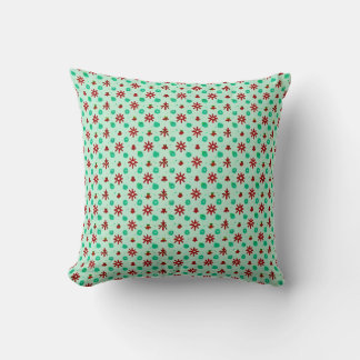 Cojín Decorativo Rojo y Verde Vintage