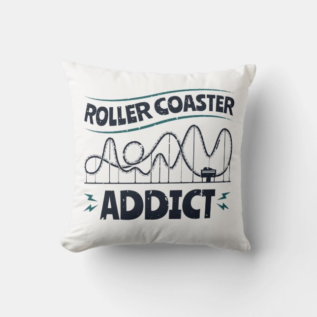 Cojín Decorativo Roller Coaster Addict (Anverso)