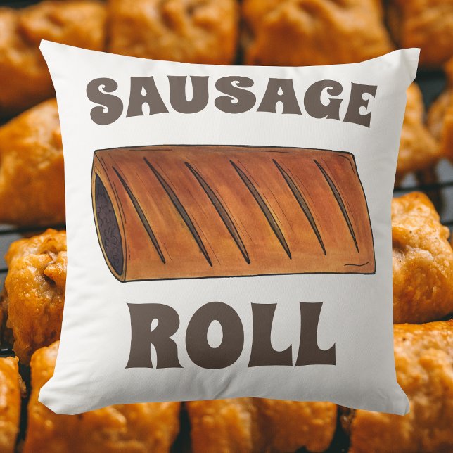 Cojín Decorativo Rollo de salchicha Británico de repostería de past (Sausage Roll Pillow)