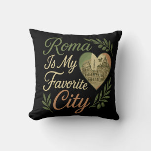 Cojín Decorativo Roma es mi ciudad favorita