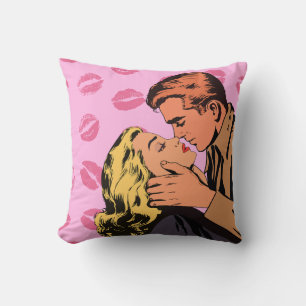 Cojín Decorativo Romance de arte pop vintage - Ilustracion de amor