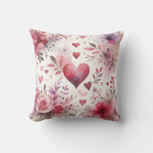 Cojín Decorativo Romance eterno: Un clásico patrón El día de San Va