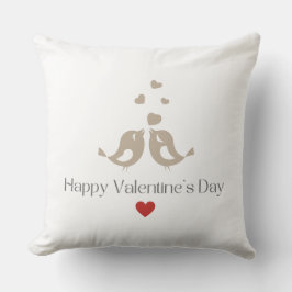 Cojín Decorativo Romantic Birds Valentine's Day, Cute Lovebirds