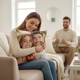 Cojín Decorativo Romantic Photo Love Heart Valentine Couple Throw 