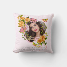 Cojín Decorativo Romántica foto rosa de amor rosa rosada
