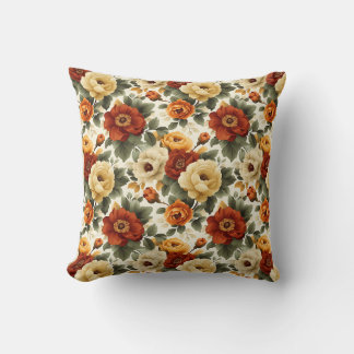 Cojín Decorativo Romántico Chic Floral Botánico Vintage con Estilo