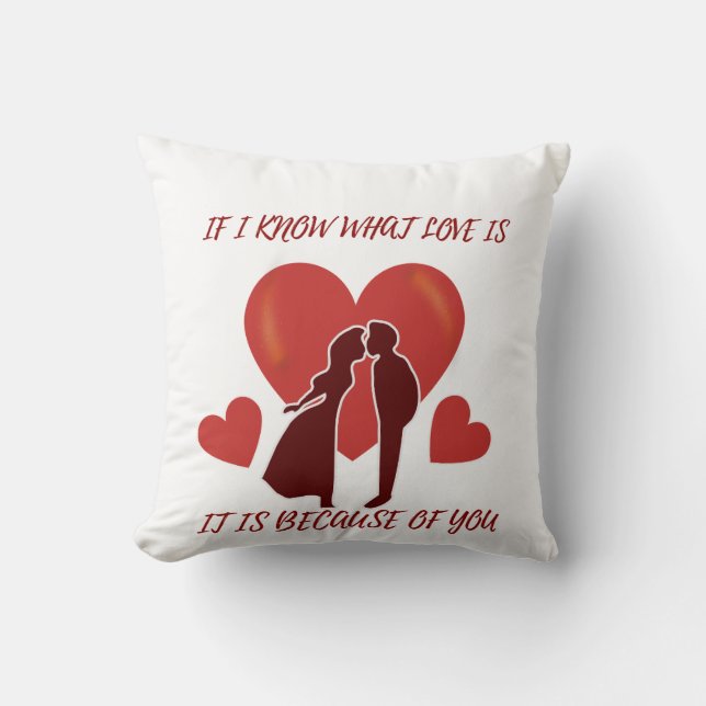 Cojín decorativo romántico de San Valentín (Anverso)