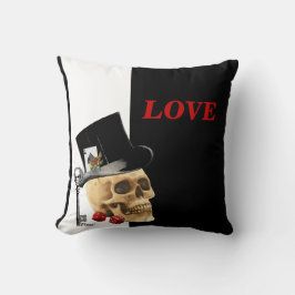 Cojín Decorativo Romántico día de San Valentín de juego de cráneo g