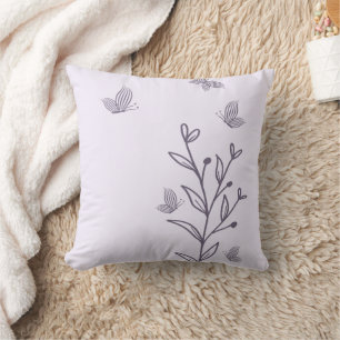Cojín Decorativo Romántico elegante floral malva