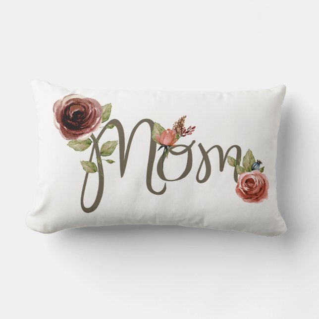 Cojín decorativo Romántico Floral Mom (Anverso)