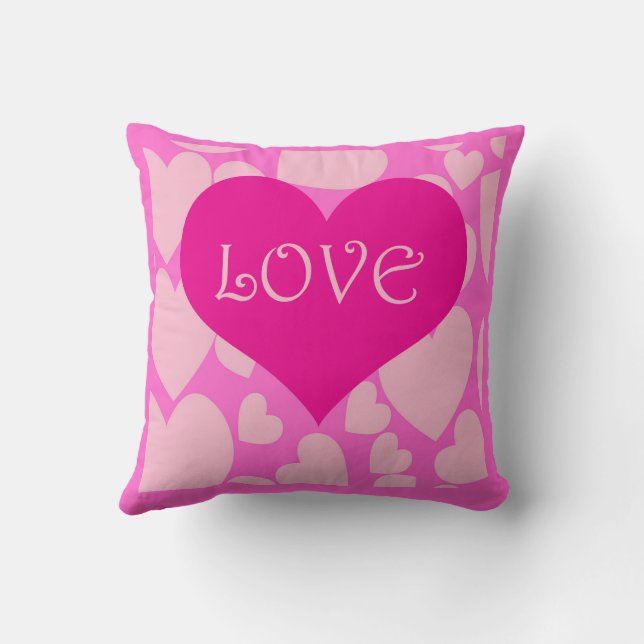 Cojín decorativo Romántico Love Hearts (Reverso)