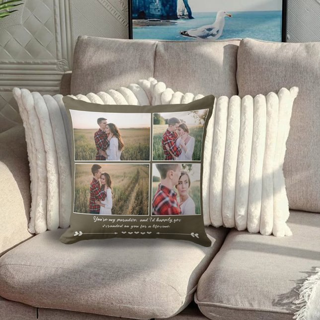 Cojín decorativo Romántico Pareja Collage de fotos (Subido por el creador)