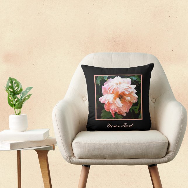Cojín Decorativo Romántico poema de primavera en negro personalizad (Subido por el creador)