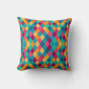 Cojín Decorativo Rombos de circo multicolor