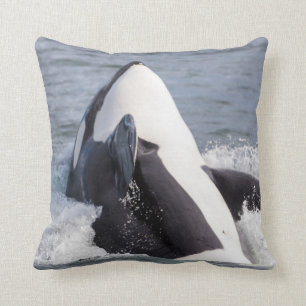 Cojín Decorativo Rompecabezas de ballena orca