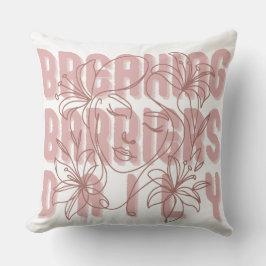 Cojín Decorativo Rompiendo barreras: Chica de empoderamiento diario