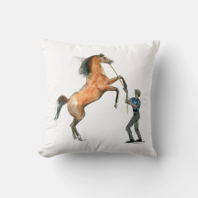 Cojín Decorativo Ron Hevener "Fate of the Stallion" (Anverso)