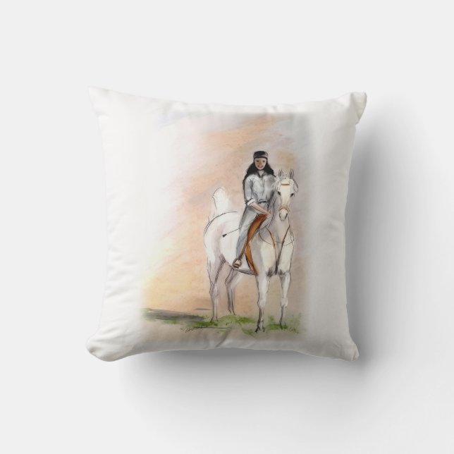 Cojín Decorativo Ron Hevener "Fate of the Stallion" (Anverso)